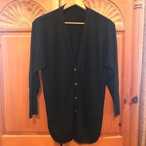 💥Black thin long cardigan